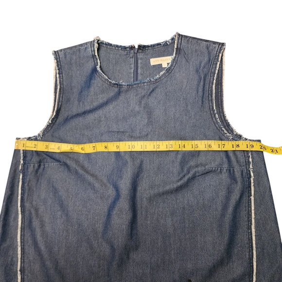 Ann Mashburn Denim Sleeveless Top Size L - Picture 9 of 11